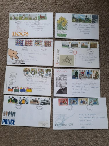 Job Lot 48 GB Stamps First Day Covers FDC 1979 - 1988 Mixed Bundle With Catchets