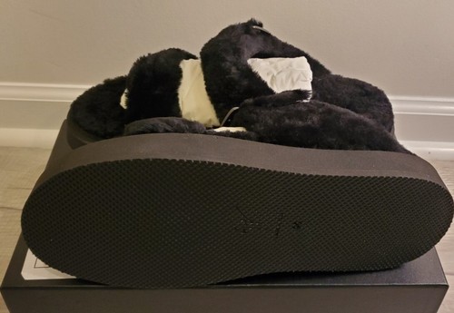 $895, Giuseppe Zanotti M Furry Lamb Fur Two Strap Sandal, Size 11US (44 EUR) - Picture 9 of 11