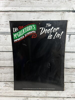 VTG Dr. McGillicuddy's Schnapps ''The Doctor Is In'' Dry Erase Menu Board Sign Bar