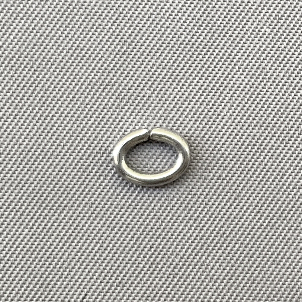 Open Oval Jump Rings 6.5x5mm 16 Gauge Thick Stainless Steel Silv