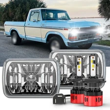 For Ford F100 1978 1979 1980 1981 1982 1983 7x6" LED Headlights Hi/Lo Beam DRL