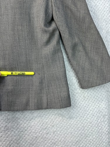 Blazer de Colección SALVATORE FERRAGAMO Mujer 100% Lana Tweed Imitación Cuello Chaqueta Talla 14 - Imagen 19 de 20