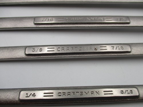 Craftsman 7 piezas 12 puntos SAE llaves de extremo de caja doble EE. UU. 1/4...7/8 - Imagen 2 de 11