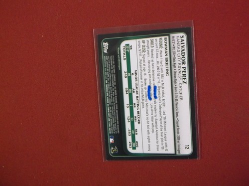 Tarjeta de draft de Bowman 2011 radiocontrol #12 primera radiocontrol novato de los Reales de Kansas City casi nueva - Imagen 2 de 2
