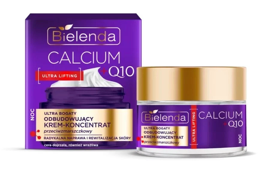 Bielenda Calcium Q10 Rich Rebuilding Anti-Wrinkle Cream Concentrate Night 50ml - Image 4