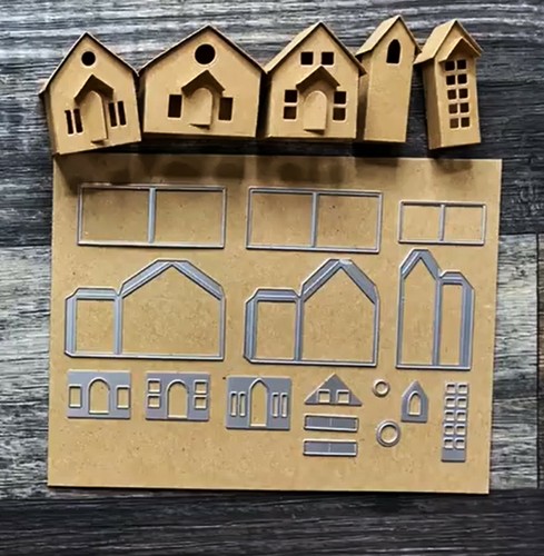 New Sizzix Thinlits Paper Village 16pc #664741 Retail $24.99 by Tim Holtz - Picture 7 of 12