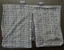 Kids N Such Infant Car Seat Canopy Cover Baby Gray Black White Snap Open