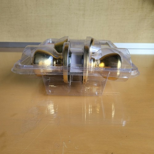 Kwikset Neu in Verpackung gleichschließend Eingangstürknopf Riegel Set poliertes Messing einfache Installation 690T - Bild 4 von 9