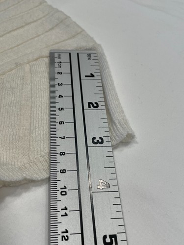 Joie Filana Ribbed Knit Sweater Top XXS Ivory Scalloped Wool Blend Short Sleeve - Picture 13 of 14