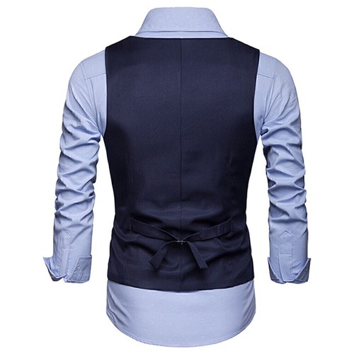 Mens Waistcoat For Wedding Waiters Bar Staff Vest Tops Waistcoat Fancy Dress Up- - Picture 8 of 16