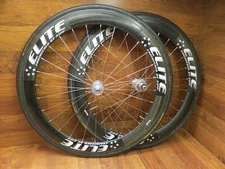 VINTAGE ELITE by ZIPP CHRIS KING 8 9 10 SPEED HUBS 700C CARBON TUBULAR WHEEL SET