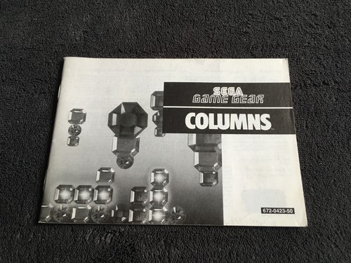Notice SEGA Game Gear Colums PAL, Excellent état - Photo 1 sur 1