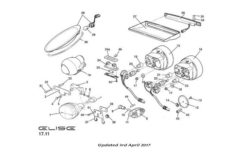 Lotus Lamp Front Right Indicator- 12Voltage-Eleven, Elise, Exige- RH-B117M0017F - Bild 2 von 7