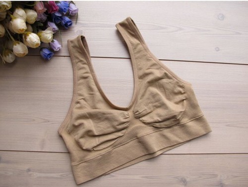 Womans Seamless Soft Comfy sports Bra Sports Stretch Crop Vest Bras &3 Pack - Picture 10 of 22