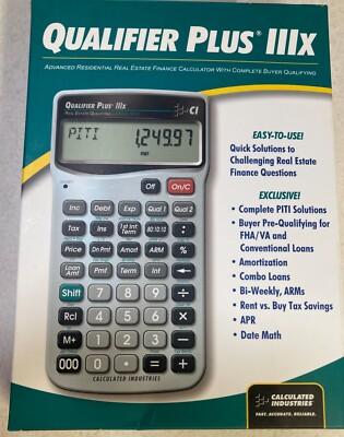 Calculated Industries Qualifier Plus IIIx 3415 Financial Calculator new