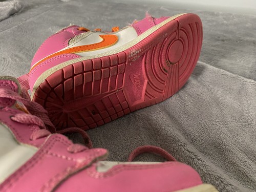 Air Jordan 1 Mid (TD) 'Pinksicle Orange' Toddler Shoes Size 10C DX3239-681 - Picture 9 of 9