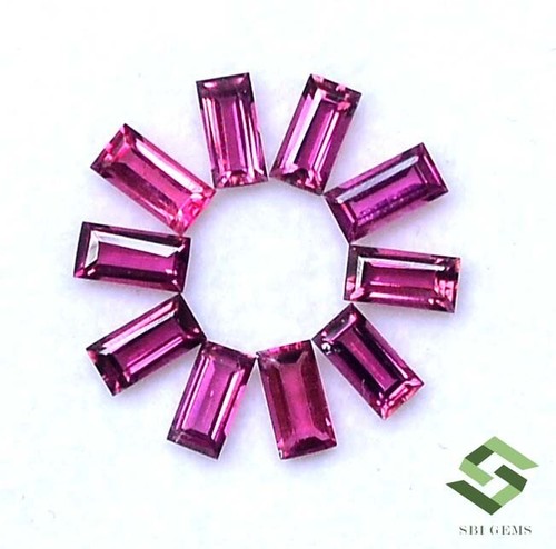 Natural Pink Tourmaline Baguette Cut 5x2.50 mm Lot 10 Pcs 2.26 CTS Loose Gems - Picture 6 of 7