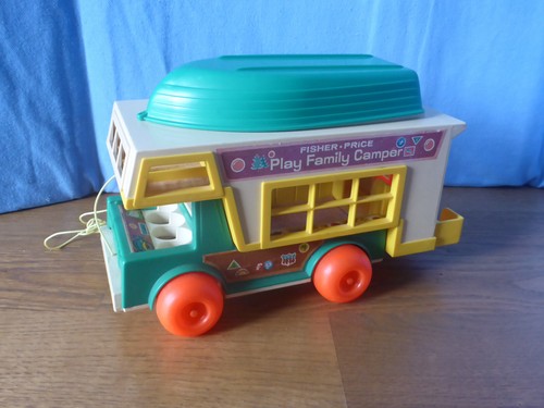 Fisher-Price 994 Camper mit OVP Little People Wohnmobil, LKW und Boot 1972 - Bild 10 von 11