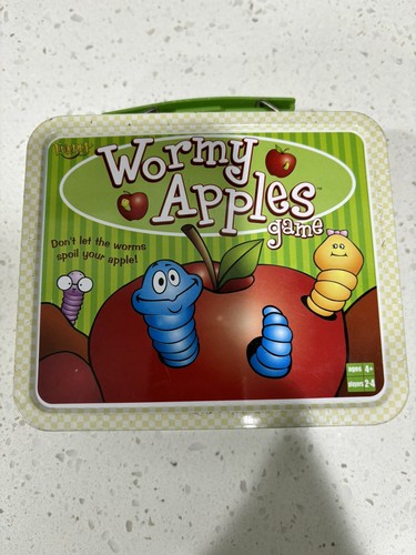 2004 Fundex Wormy Apples Game in Tin Box Complete - Picture 1 of 15