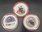 Christmas Plates Holiday Decor Country Cottage Primitive Santa Snowman Angel