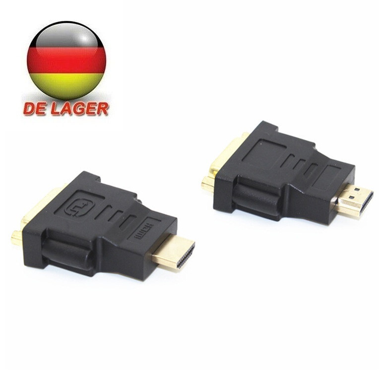 DVI auf HDMI Adapter DVI Buchse zu HDMI Stecker vergoldet Dual-Link HD 241