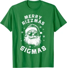 Funny Merry Rizzmas Sigmas Kids Teens School Unisex T-Shirt