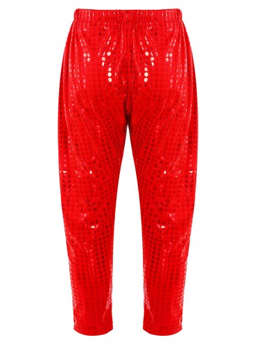 Girls Boys Glitter Sequins Trousers Hip Hop Jazz Street Solo Dance Harem Pants - Picture 50 of 84