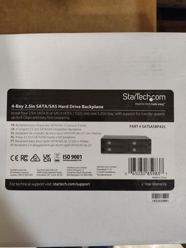 Removable 4- 2.5" Hard Drive Bay -Supports up to four 2.5" SAS/SATA disks - Afbeelding 1 van 9