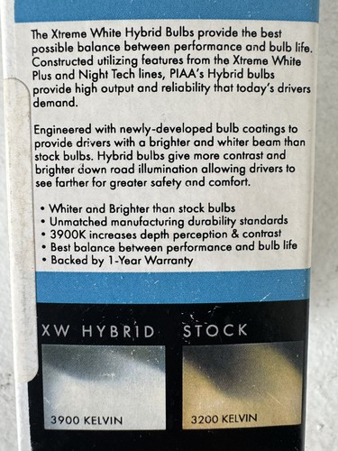 PIAA 2 BULB LOT-   13-70111 Xtreme White Hybrid Bulb - H11 - 55W  12V - Picture 4 of 4