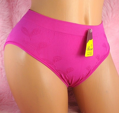Rosa Soft Stretch Nylon Embroidered High Cut Bikini Panties sz OS 7 Colors! - Picture 1 of 12
