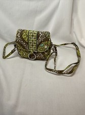 Vera Bradley small Crossbody purse olive, lime green turquoise, white