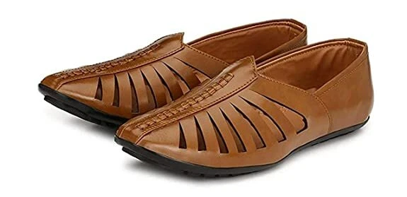 Mojari Jutti Indian Shoes For Men, Synthetic Leather, Multicolor, US 7-12