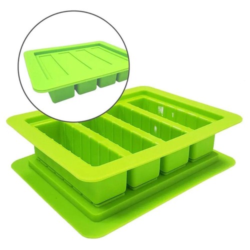Stampo per Burro in Silicone Multiuso Alimentare con Coperchio Nuovo V6 - Foto 24 di 25
