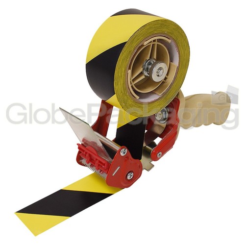 STRONG VINYL PVC HAZARD WARNING TAPE YELLOW / BLACK STRIPE 50mm x 33M ALL QTY'S - Picture 10 of 10