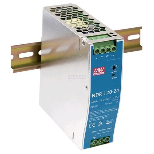 MEAN WELL NDR-120-24 120W 24V 5A Hutschienen Netzteil DIN-RAIL - Bild 1 von 2
