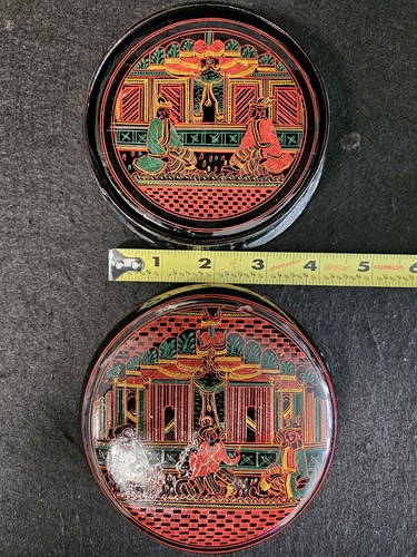 antique thailand Boxed Coaster Set - Picture 5 of 6