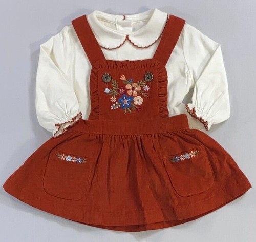 Baby Girl's Starting Out Thanksgiving Fall Shirt Corduroy Dress Set - Picture 4 of 5