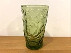 Vintage Anchor Hocking Lido Milano Bumpy Crinkle Amber Glass Kids Tumbler 4oz