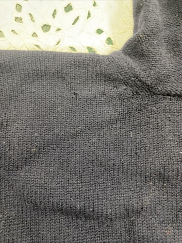 90s Vtg Banana Republic Merino Wool Turtleneck Sweater Large Navy Hong Kong - Picture 11 of 16