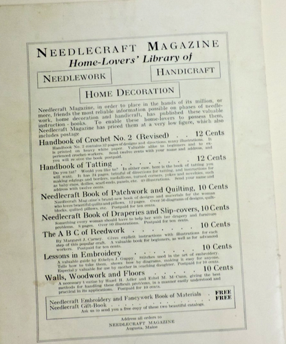 Needlecraft Pub. Comp. Handbook of Crochet #2 52 Designs 31 Pages 1921 - Picture 21 of 21