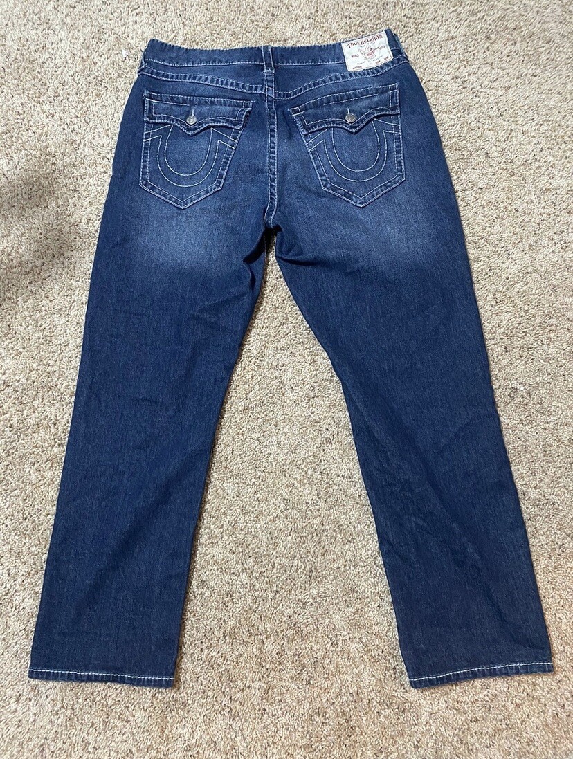 美品　TRUE RELIGION BOBBY ストレートジーンズ　USA製 ロゴ 美品 TRUE RELIGION BOBBY ストレートジーンズ USA製 ロゴ