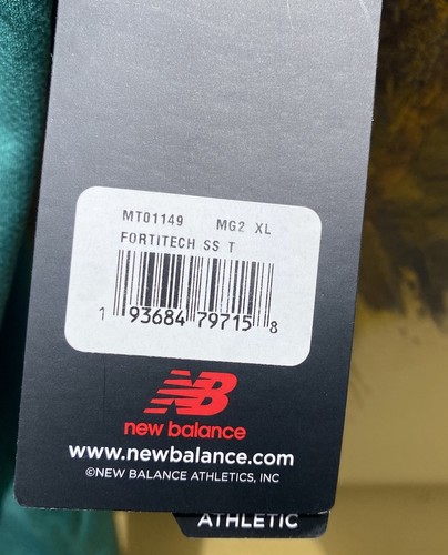 Herren New Balance Fortitech SS T-Shirt Athletic Aqua Green Activewear Shirt XL - Bild 5 von 6