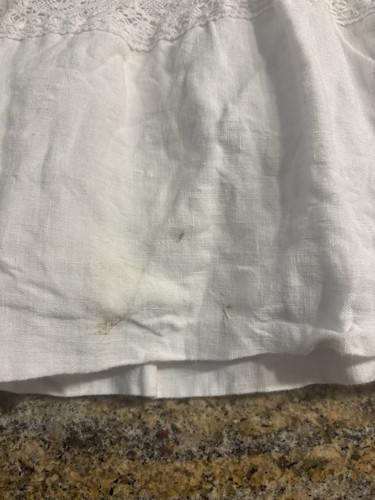 Cera Una Volta Cream Cottage Core Dress 100% Linen - Girls Size 10A - Picture 16 of 17