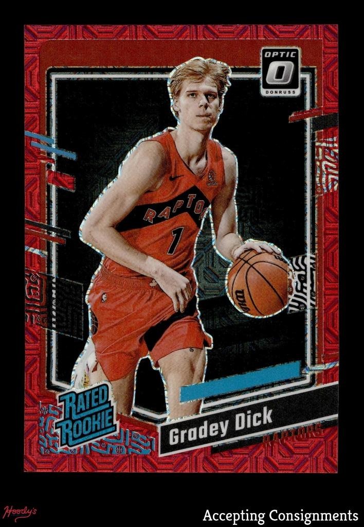 2023-24 Donruss Optic Choice Red #212 Gradey Dick RATED ROOKIE 74/88 Raptors