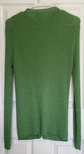 The Limited America Vintage Womens Sweater Set Cardigan & Tank 1990s Sz M Green - Picture 6 of 9