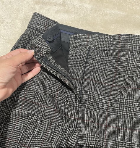 Theory lange Hose mit Seitenschlitzen Wolle kariert Karriere Größe 4 - Bild 10 von 11