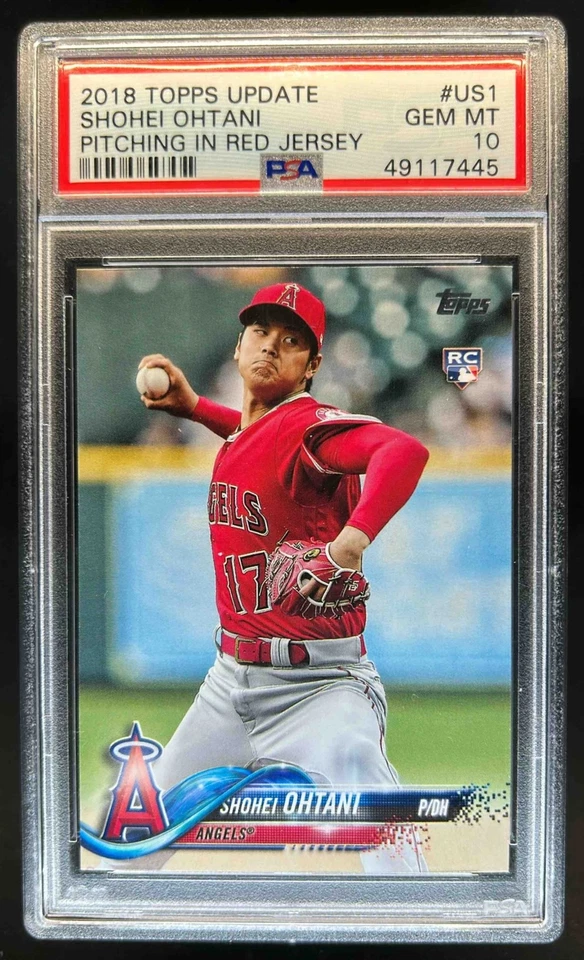Atualização 2018 Topps Shohei Ohtani RC Rookie #US1a Angels PSA 10