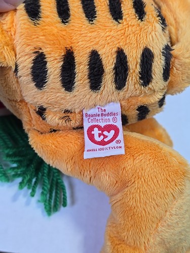 Ty Beanie Buddies 2006 CHRISTMAS GARFIELD Striped Elf Hat & Scarf New With Tags  - Picture 18 of 20