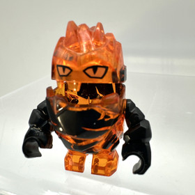 Lego Power Miners Translucent Orange Minifigure: Rock Monster- Firax 8189 8191