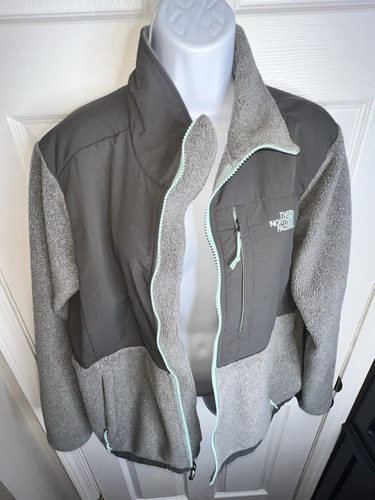 Chaqueta para mujer The North Face grande Denali polar cremallera completa Polartec L gris como nueva - Imagen 15 de 16